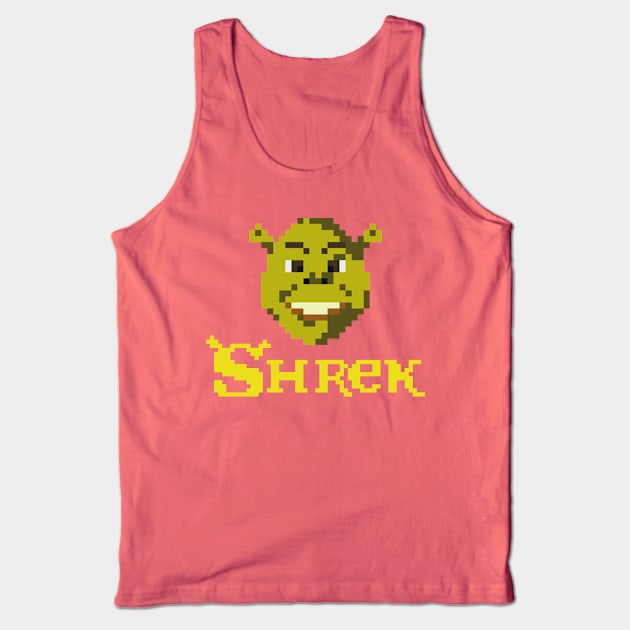 8Bit Shrek Tank Top by Gaznar